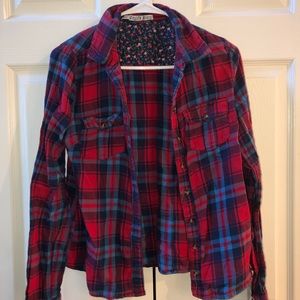 Red and blue flannel